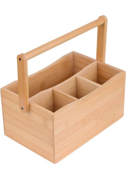 Bambu Kaşıklık, Şık Kahverengi Tasarım, Kullanışlı ve Doğal Görünüm.