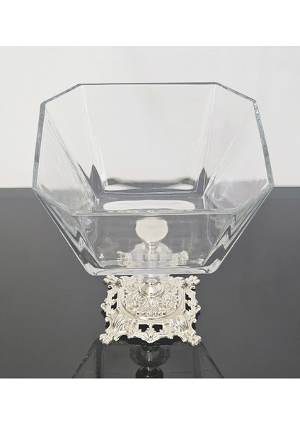 Ayaklı Döküm Gümüş Salata Kasesi, Şık ve Dayanıklı Mutfak Aksesuarı fiyatları