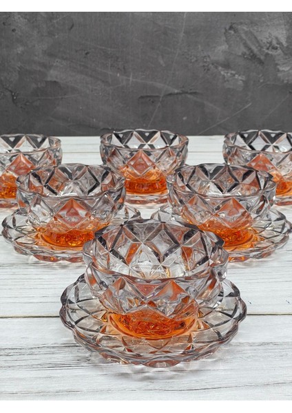 12 Parça Renkli Kristal Cam Çerezlik Kase ve Tabak Seti, Şık ve Zarif Tasarım fiyatları