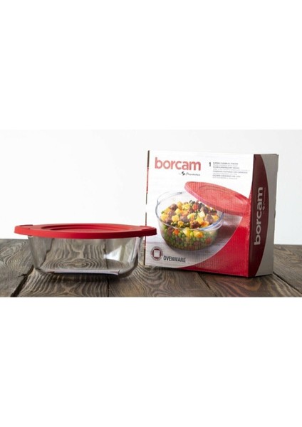 Kırmızı Kapaklı Borcam 1450 cc 25 Cm, Dayanıklı ve Şık Mutfak Gereci