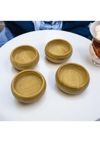 4'lü ve 284'LÜ Bej Bambu Kase Çerezlik Seti, Şık ve Kullanışlı Tasarım modelleri