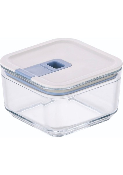 Bej Kare Cam Saklama Kabı 500ML, Sağlam ve Şık Tasarım