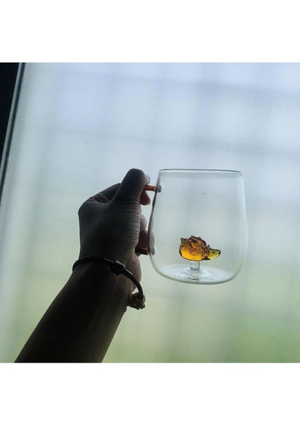 Brosilikat Cam Bardak, Şık ve Sevimli Kirpi Figürlü Kupa, Beyaz Renkli Içecek Kabı modelleri