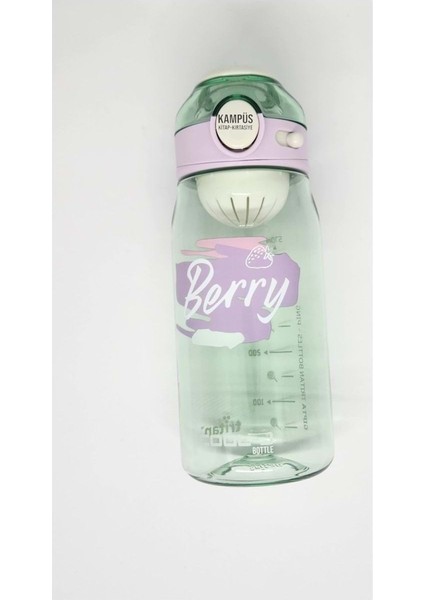 Yeşil Berry 570ML Kilitli Tritan Matara, Şık ve Dayanıklı Içecek Şişesi