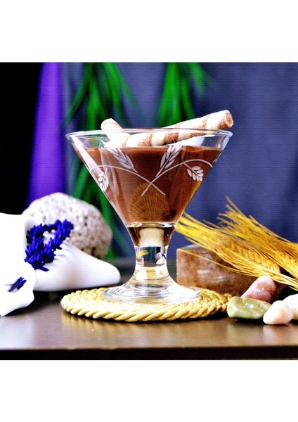 6 Adet Renkli Dondurmalık Kase Seti, Sürgün Desenli, Şık ve Kullanışlı