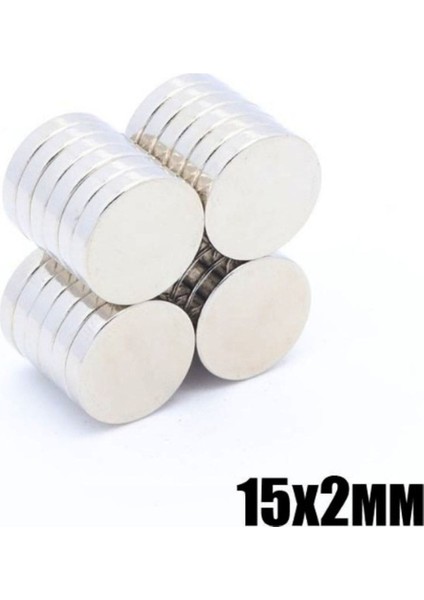 Neodyum Mıknatıs 15MM x 2mm Yuvarlak Güçlü 5'li Paket, Çok Renkli fiyatları