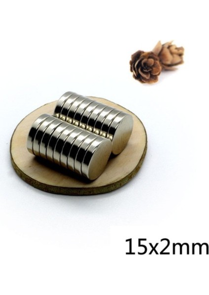 Neodyum Mıknatıs 15MM x 2mm Yuvarlak Güçlü 5'li Paket, Çok Renkli modelleri