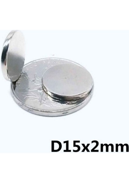 Neodyum Mıknatıs 15MM x 2mm Yuvarlak Güçlü 5'li Paket, Çok Renkli fırsatları