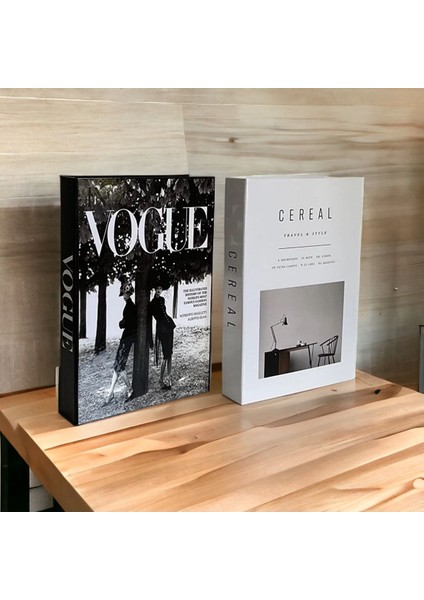 Siyah 2'li Dekoratif Kitap Kutu Seti, Şık ve Fonksiyonel Tasarım