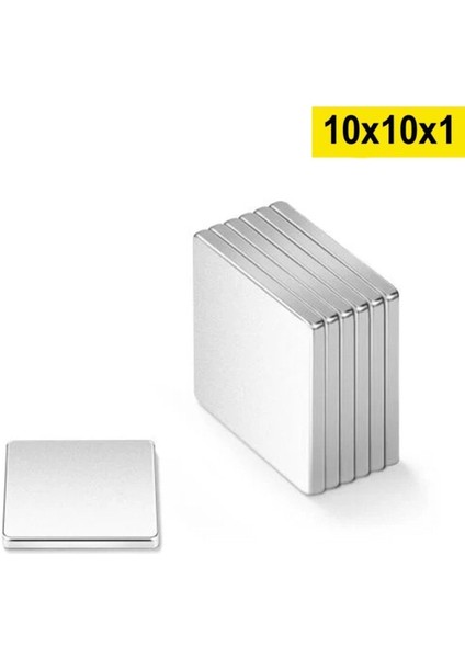 25 Adet Güçlü Neodyum Mıknatıs, 10X10 Mm, 1 mm Kalınlık, Yüksek Çekim Gücü fiyatları