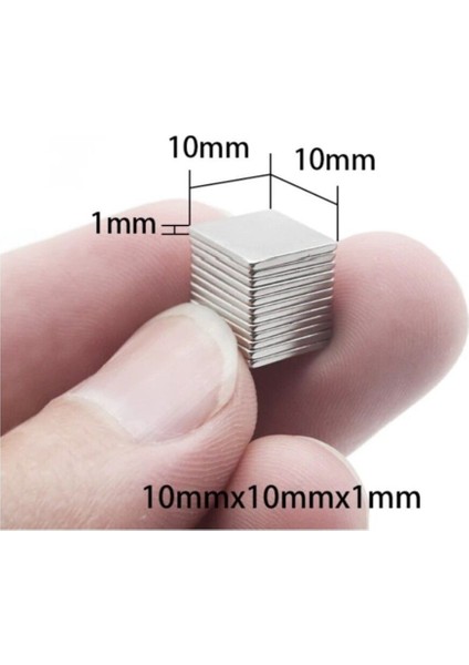 25 Adet Güçlü Neodyum Mıknatıs, 10X10 Mm, 1 mm Kalınlık, Yüksek Çekim Gücü fırsatları