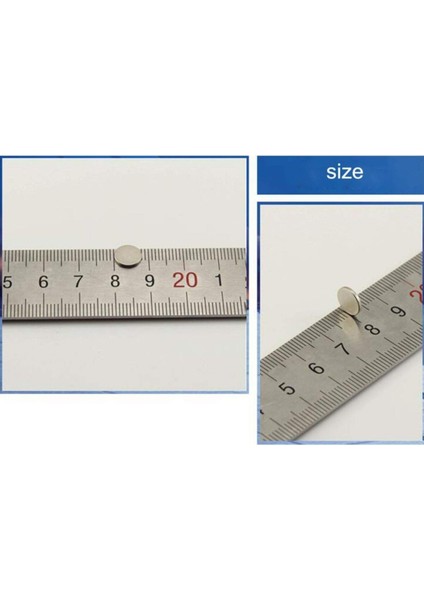 50 Adet Çap 8mm x Kalınlık 1mm Güçlü Yuvarlak Neodyum Mıknatıs Siyah indirimleri