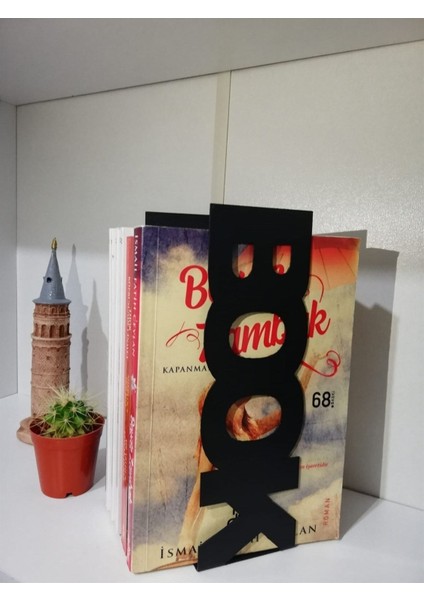 Şık Siyah Metal Dikey Kitap Tutucu ve Desteği 2'li Set fiyatları