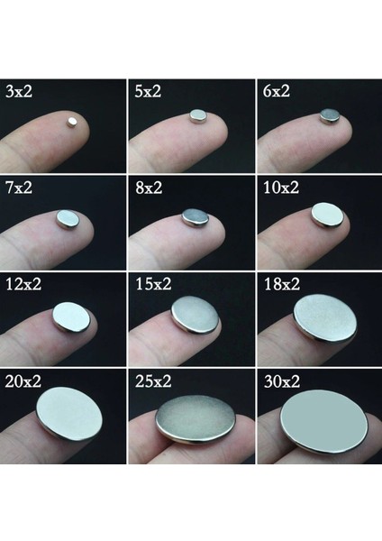 15 Adet Yuvarlak Güçlü Neodyum Mıknatıs, 10X2 Mm, N35 Kalite fırsatları