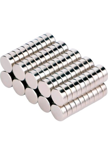 20 Adet Güçlü Yuvarlak Neodyum Mıknatıs 5X2MM, N35 Kalite, Gri