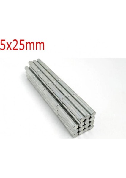 2 Adet Neodyum Mıknatıs, Kedi Gözü Uygulaması, 5X25 Mm, Gümüş Renk fırsatları