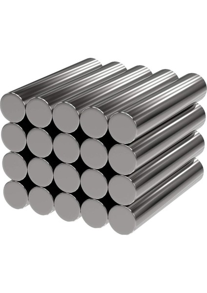 2 Adet Neodyum Mıknatıs, Kedi Gözü Uygulaması, 5X25 Mm, Gümüş Renk