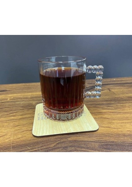 6 Adet Kulplu Çay Bardağı Seti, 220 Ml, Şık ve Kullanışlı Ev Dekoru Aksesuarı