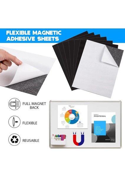 6 Adet 10X15 cm Yapışkanlı Fotoğraf Magneti, Levha ve Tabaka Mıknatıs Seti indirimleri