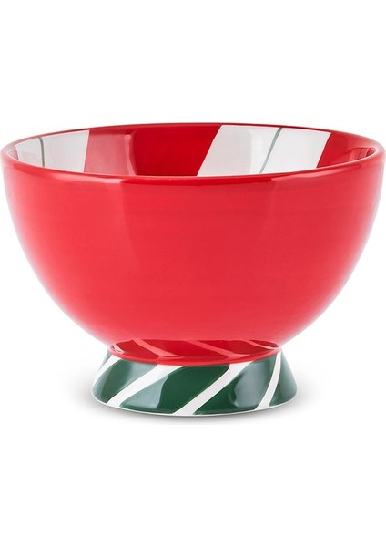 Kırmızı Renkli 15 cm Yılbaşı Desenli Şekilli Kase modelleri