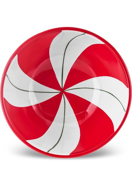 Kırmızı Renkli 15 cm Yılbaşı Desenli Şekilli Kase fırsatları