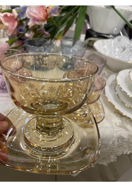 6 Kişilik Renkli 12 Parça Çerezlik ve Sunumluk Seti modelleri