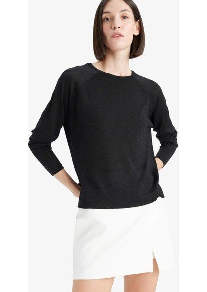 Regular Fit Bisiklet Yaka Triko Kazak C6818AX25WN