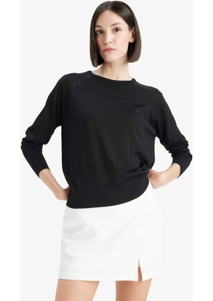 Regular Fit Bisiklet Yaka Triko Kazak C6818AX25WN modelleri