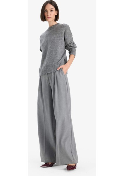 Oversize Geniş Kalıp Bisiklet Yaka Triko Kazak F3895AX25WN fiyatları