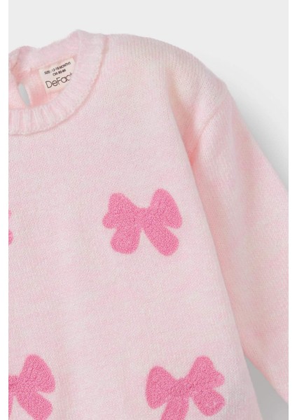 Kız Bebek Bisiklet Yaka Fiyonklu Triko Kazak F2589A525WN fiyatları