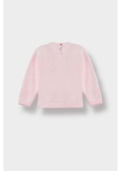 Kız Bebek Bisiklet Yaka Fiyonklu Triko Kazak F2589A525WN modelleri