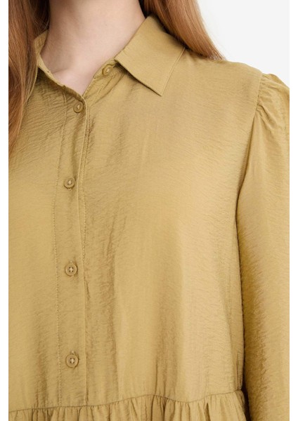 Gömlek Yaka Uzun Kollu Maxi ELBISE F0350AX25AU indirimleri