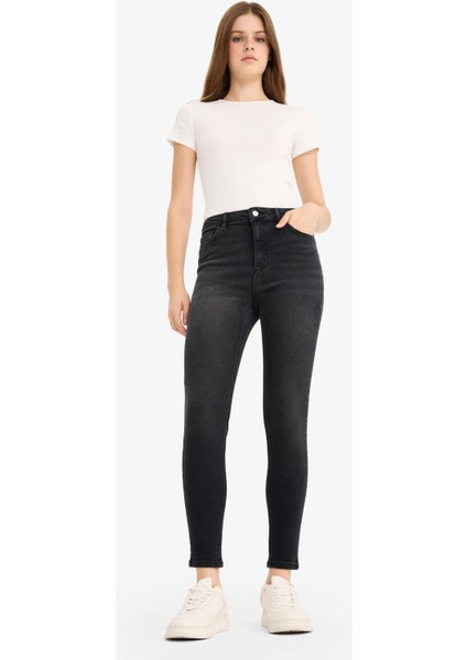 Skinny Fit Yüksek Bel Bilek Boy Jean Pantolon E9820AX25AU