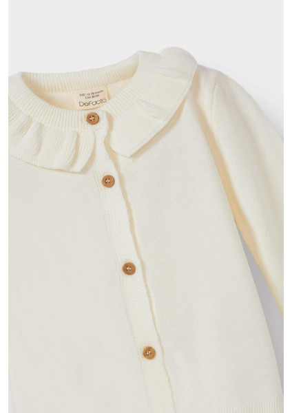 Kız Bebek Fırfırlı Yaka Triko Hırka F2638A525AU fiyatları