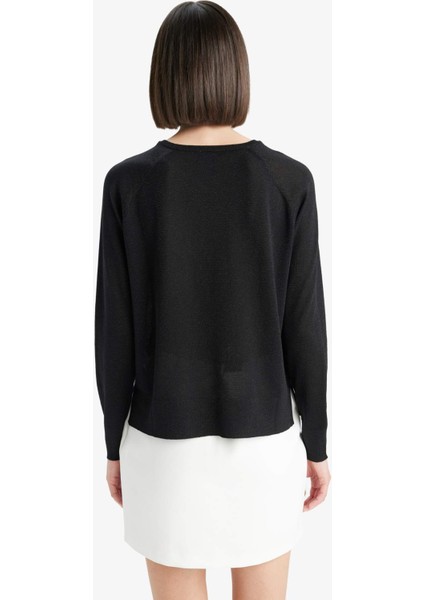 Regular Fit Bisiklet Yaka Triko Kazak C6818AX25WN