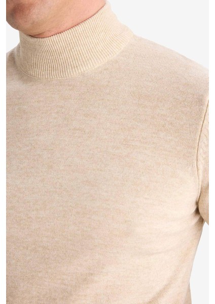 Slim Fit Dar Kesim Balıkçı Yaka Basic Düz Triko Kazak R1127AZ25WN indirimleri