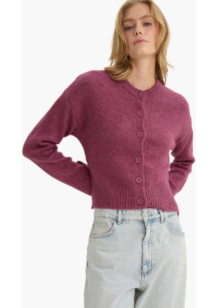 Regular Fit Bisiklet Yaka Düğmeli Triko Hırka F3031AX25WN modelleri