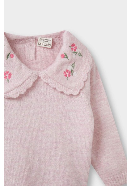 Kız Bebek Büyük Yaka Triko Kazak F2436A525WN fiyatları