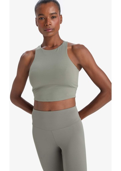 Fit Bisiklet Yaka Pedli İç Göstermez Esnek Kumaş Uzun Sporcu Sütyeni F4944AX25AU indirimleri