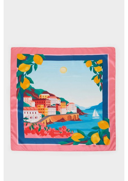 Kadın İtalya Temalı Fular G0804AXNS fiyatları