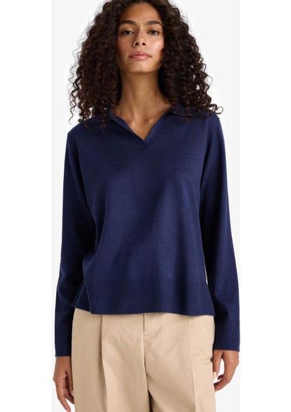 Regular Fit Polo Yaka Triko Kazak F0405AX25WN modelleri