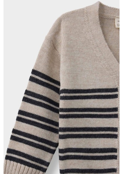 Erkek Bebek Çizgili Düğmeli Triko Hırka F2392A525AU fiyatları
