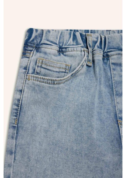 Erkek Çocuk Balloon Fit Düz Paça Jean Pantolon F3378A825AU