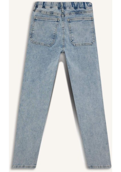 Erkek Çocuk Balloon Fit Düz Paça Jean Pantolon F3378A825AU