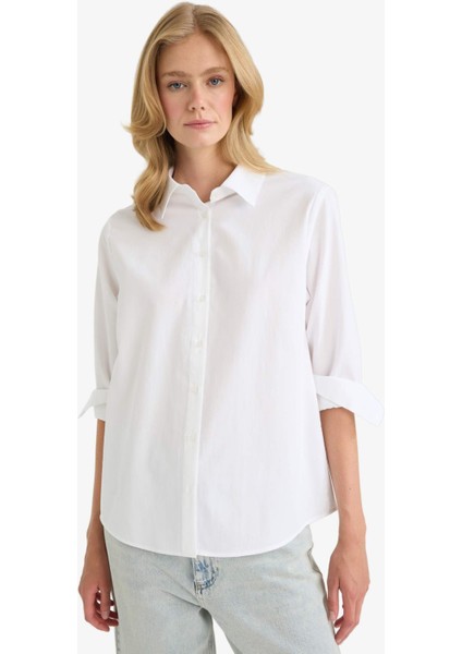 Regular Fit Poplin Uzun Kollu Gömlek F9072AX25AU modelleri