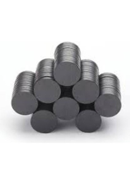 50 Adet 20X3 Yuvarlak Kömür Mıknatıs, Süsleme ve Nişan Için Uygun, Siyah Renkli modelleri
