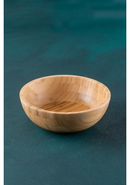 Bambu Sunum Kase 23 Cm, Kahverengi, Şık ve Doğal Görünüm