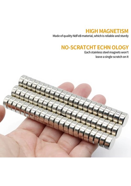 12X5 mm Yuvarlak Güçlü Neodyum Mıknatıs, Dayanıklı ve Etkili Magnet, 1 Adet modelleri