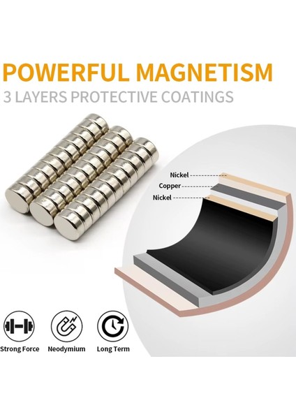 12X5 mm Yuvarlak Güçlü Neodyum Mıknatıs, Dayanıklı ve Etkili Magnet, 1 Adet indirimleri