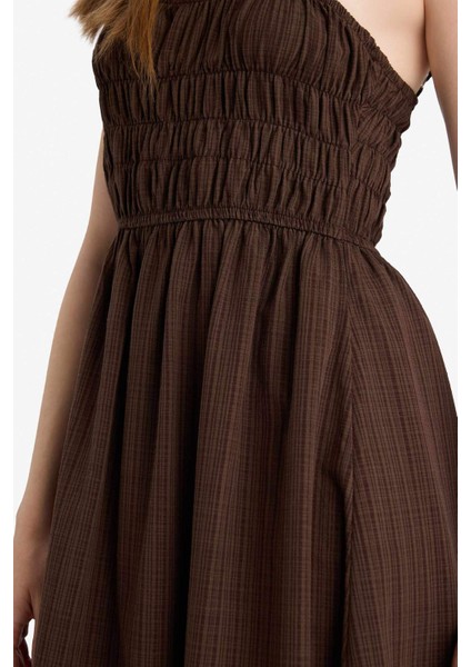 Keten Görünümlü Askılı Maxi Elbise C9236AX25AU fırsatları